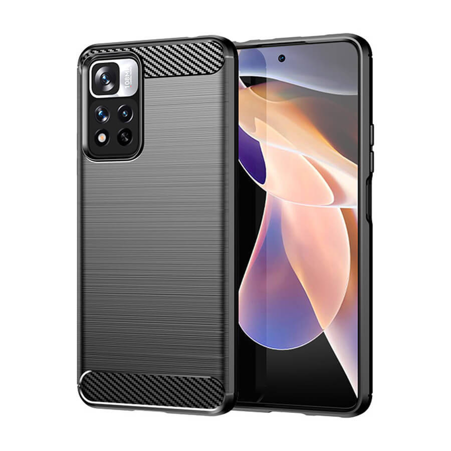 

Чехол Lenuo Carbon Fiber для POCO X4 Pro 5G Black, Черный