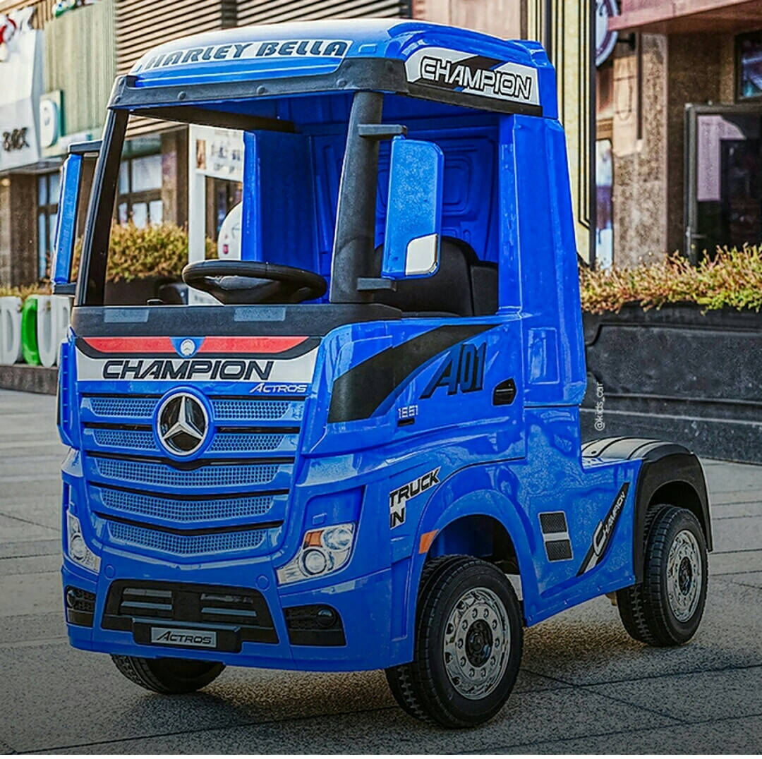 

Детский электромобиль-фура- грузовик MERCEDES-BENZ ACTROS M 4208EBLR-4, синий