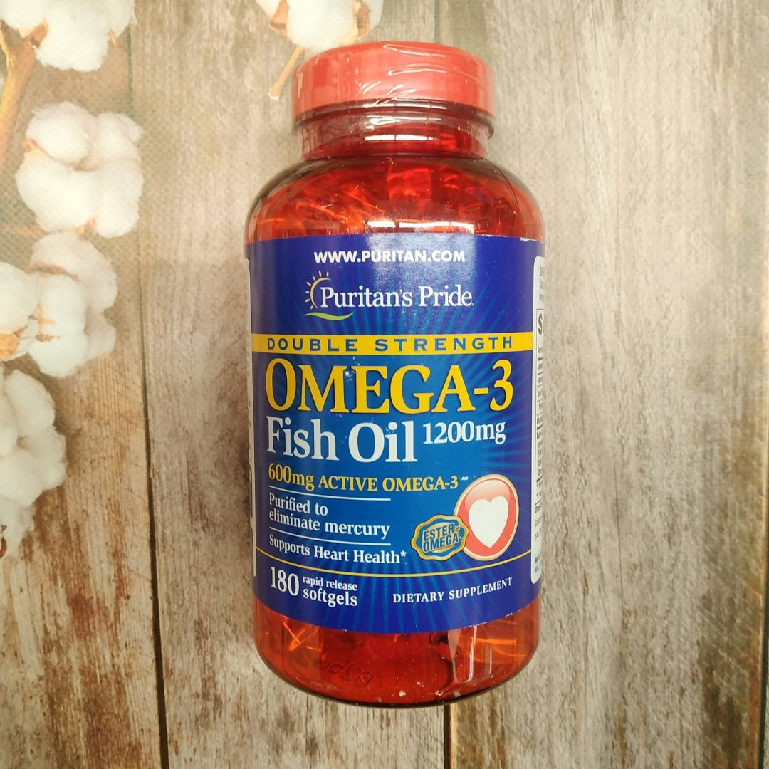 

Puritan's Pride Omega-3 Fish Oil 1200 mg 600 mg Omega 3 , 180 caps ,омега 3 рыбий жир