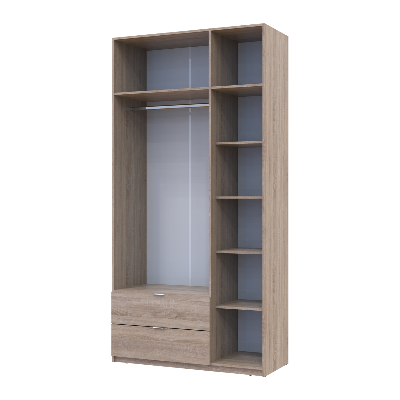 Розпашна Шафа для одягу Doros Лукас Дуб Сонома 3ДСП 120х50х240 (80737799) 4