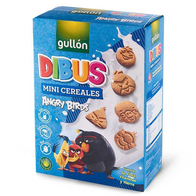 

Печенье GULLON DIBUS Angry Birds mini cereale, 250 г, 12шт/ящ