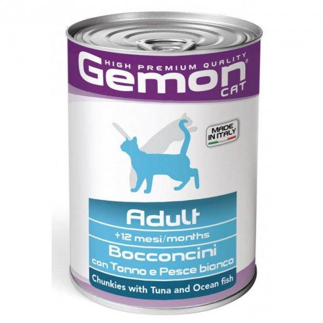 

Влажный корм GEMON Джемон CAT WET Adult тунец и океаническая риба, 0,415 кг