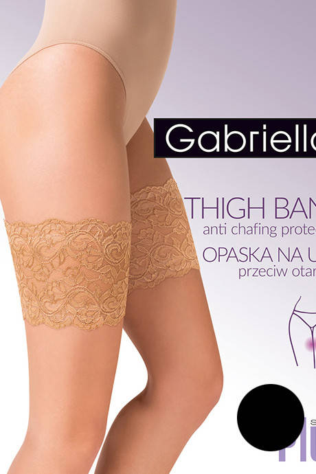 

Ленты на бедра Gabriella самоудерживающиеся plus size Черный