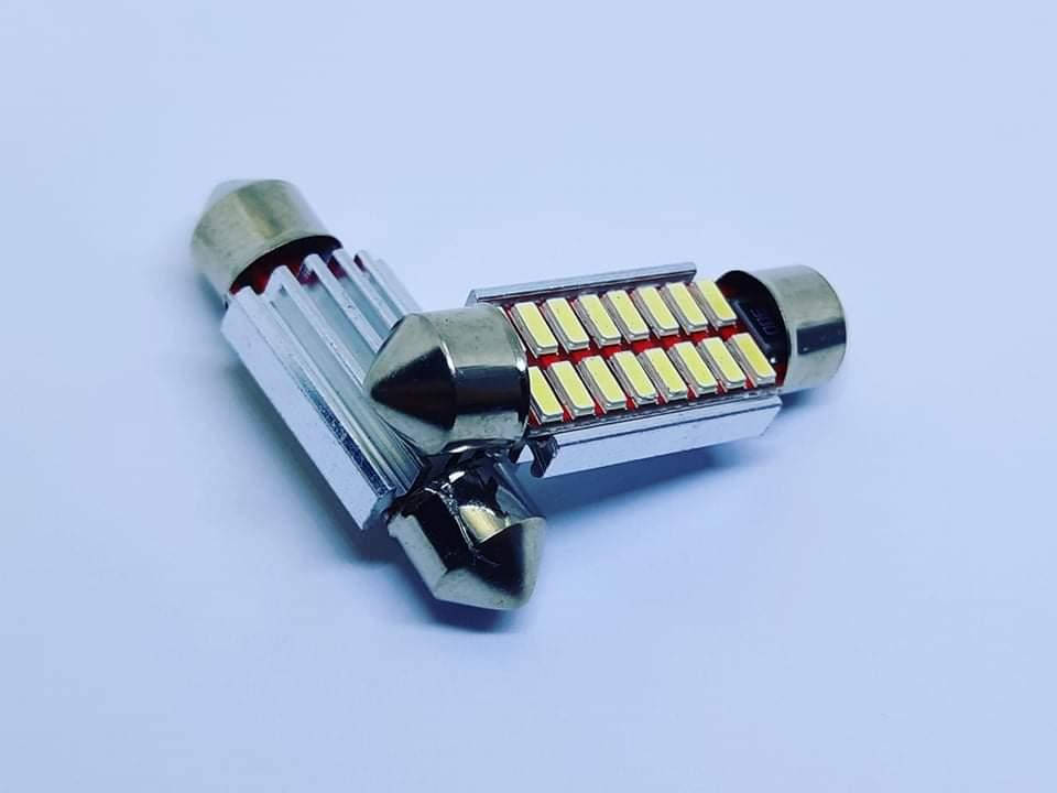 

Лампа SV8,5(C5W, C10W)AC 12V LED 16х4014 white 36mm обманка