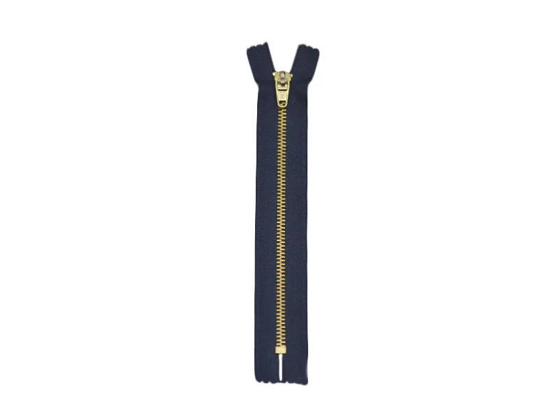 

Zipper Металлическая молния, Джинсовая, звено GOLD,синяя.18см, Синий