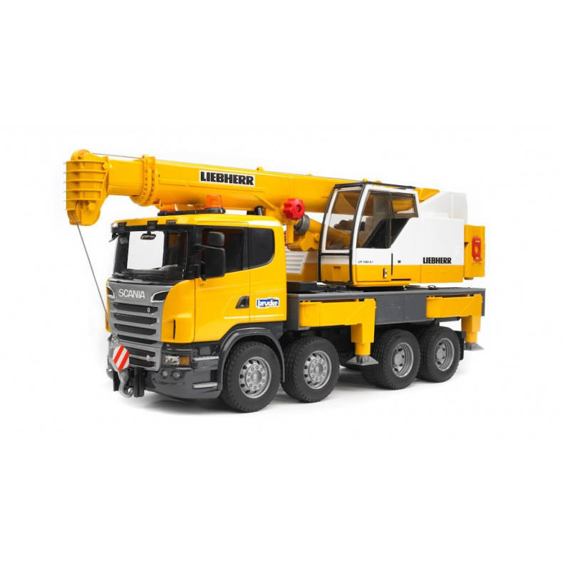 

Подъемный кран Bruder Scania с краном LIEBHERR 3570, Желтый