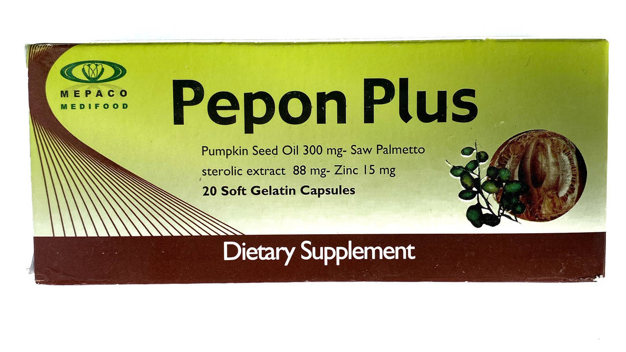 

Пепон Pepon Plus- аденома, простатит, Египет 20 кап.