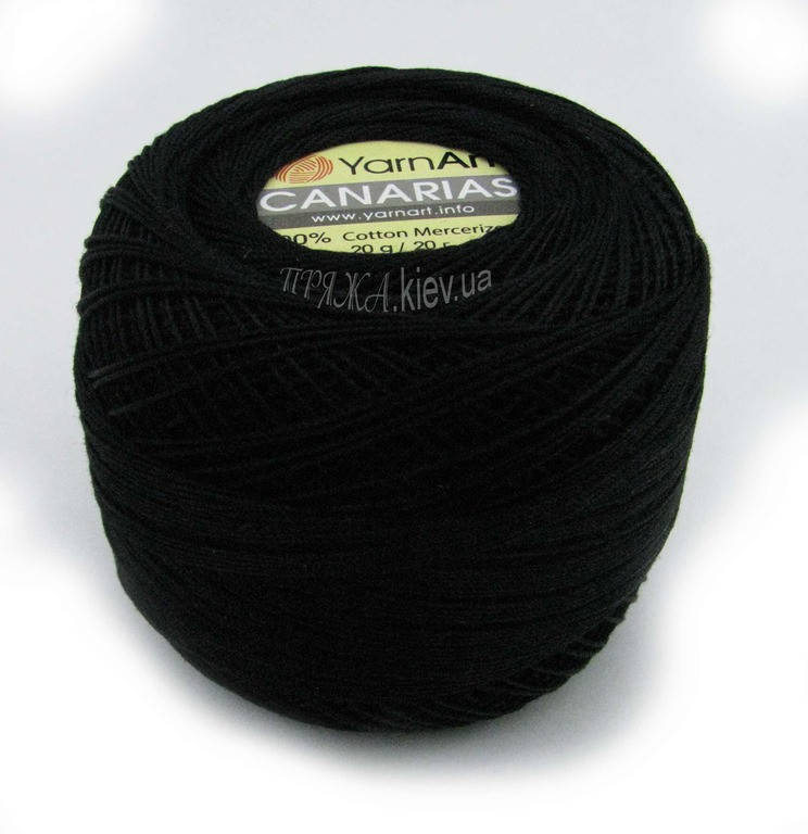 

Пряжа летняя хлопковая YarnArt Canarias Ярнарт Канарис 100% хлопок, Турция 9999- черный