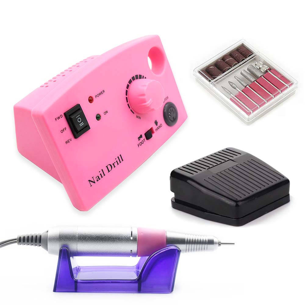 

Машинка-фрезер для маникюра и педикюра с педалью Beauty nail DM 8-1 /211 / Фрезерная машинка, Розовый