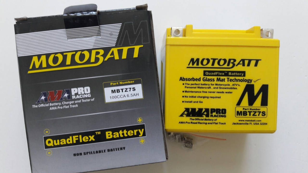 

Motobatt MBTZ7S Мото акумулятор 6,5ампер, 100 А, пусковой (-/+), 114x70x107 мм