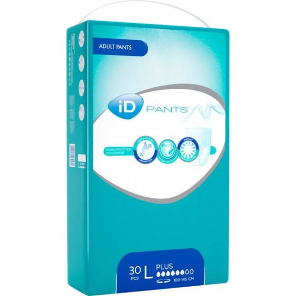 

Подгузники-трусики для взрослых iD Diapers-Pants for adults ³D Plus L, 30 шт