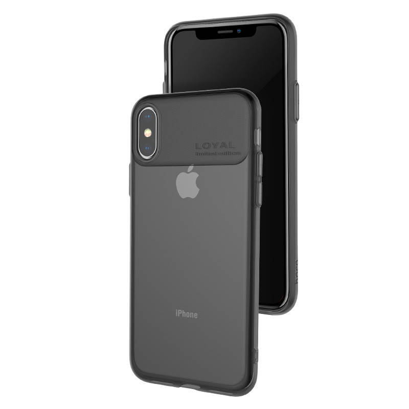 

Чехол-накладка DK силикон Hoco Loyal для Apple iPhone X / XS (dark), Черный