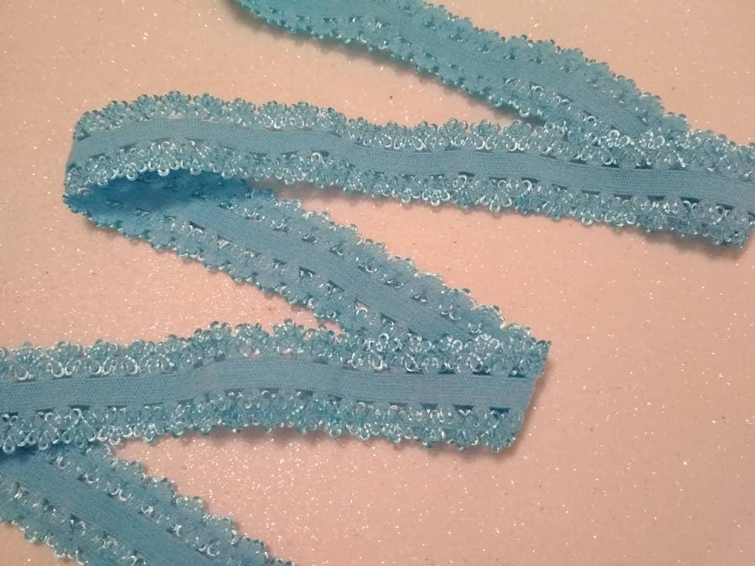 

Бейка - резинка для повязок - 2.3 см. Цвет голубой .