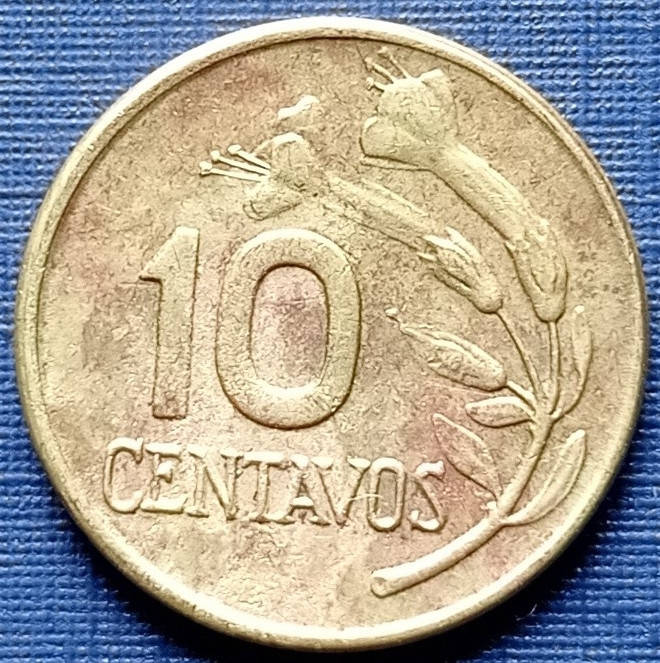 

Монета 10 сентаво Перу 1974 1972 1975 флора цветы 3 года цена за 1 монету