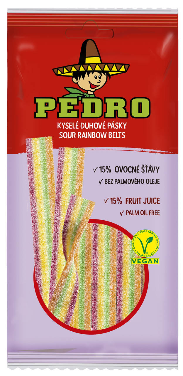 

Жевательные конфеты Ремешки Радуга PEDRO 80г, (20шт/ящ)