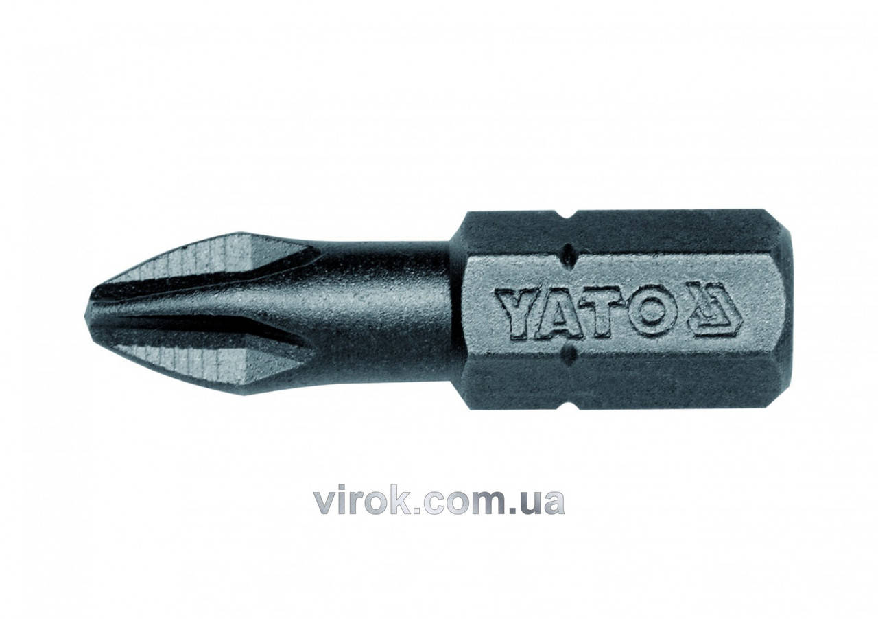 

Насадка отверточная YATO 1/4" крестовая PH2 х 25 мм 50 шт YT-7808