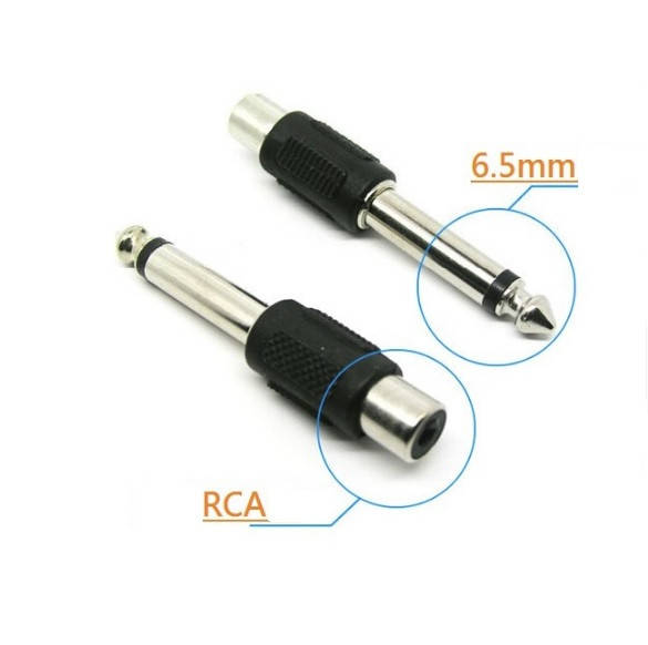 

Конвертер Jack 6.3 (папа)/RCA (мама) Mono, Black, пластик,Q100 (09998), Черный