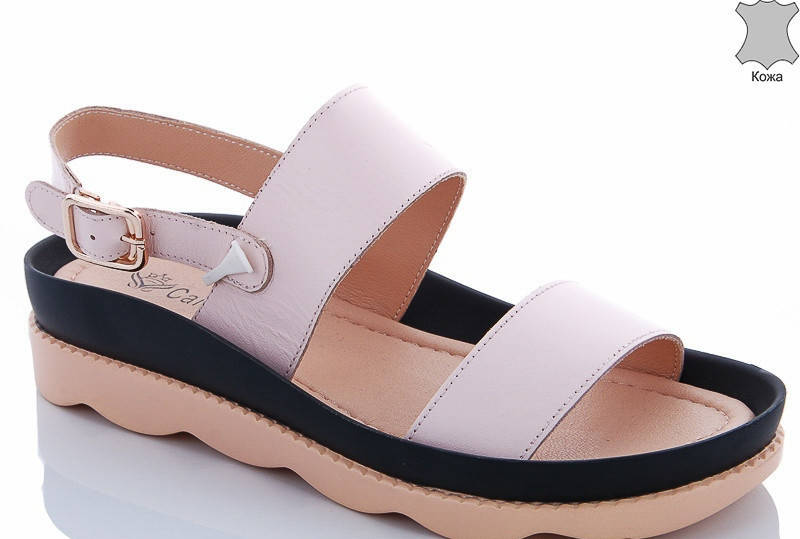 

Шкіряні рожеві босоніжки