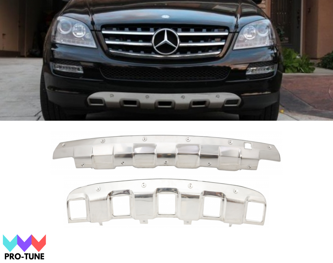 

Комплект хром накладок MERCEDES W164 ML (2005-2008), Черный
