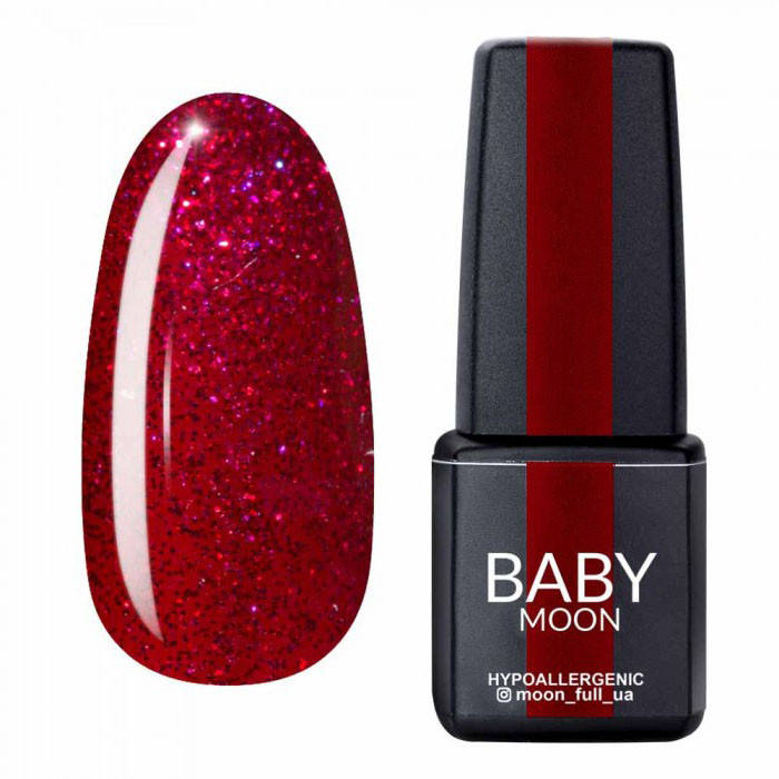 

Гель-лак Baby Moon Dance Diamond №11, 6 мл (вишневый с блестками)