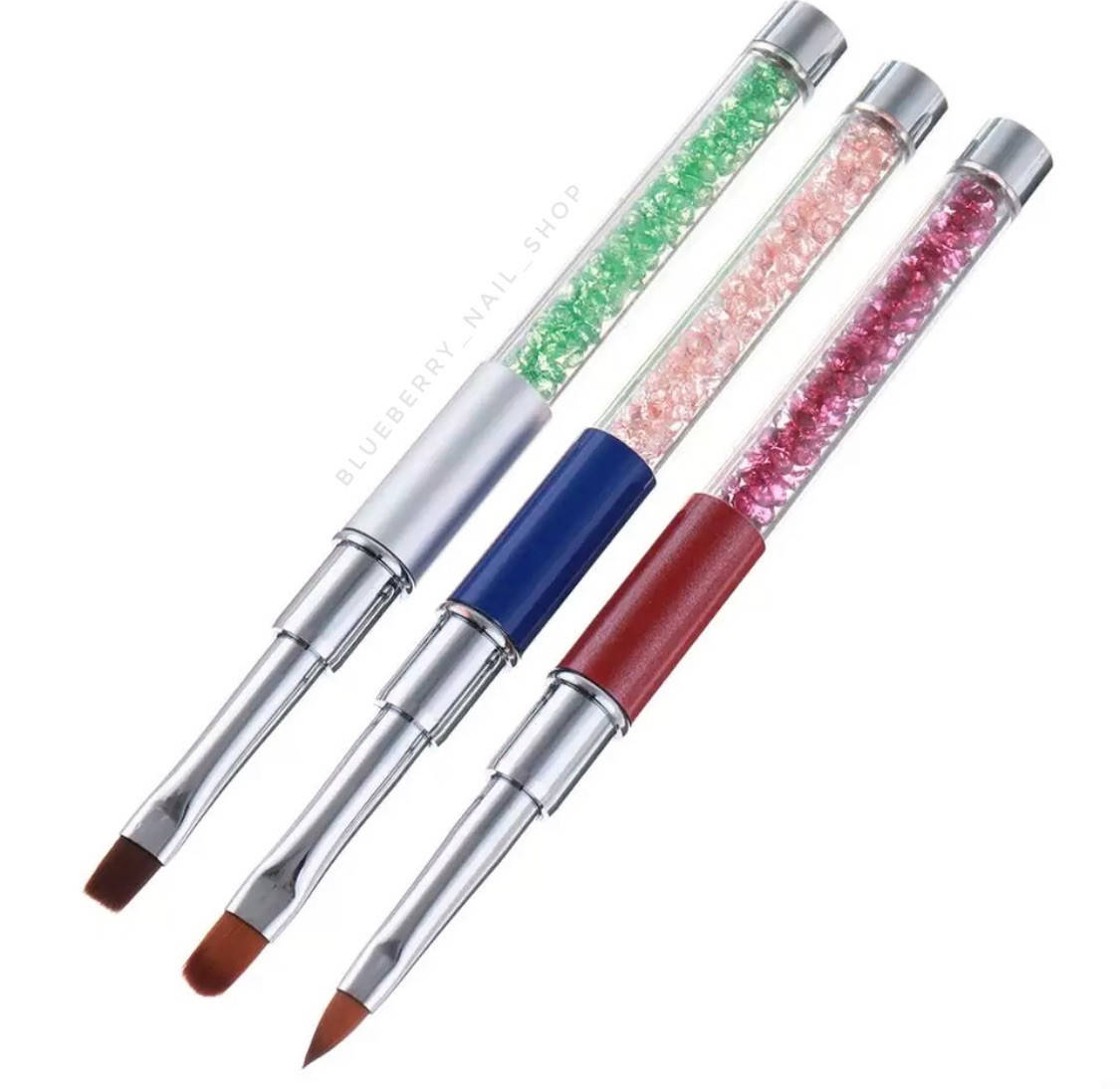 

Набор кистей для геля, акрила с кристаллами, 3шт