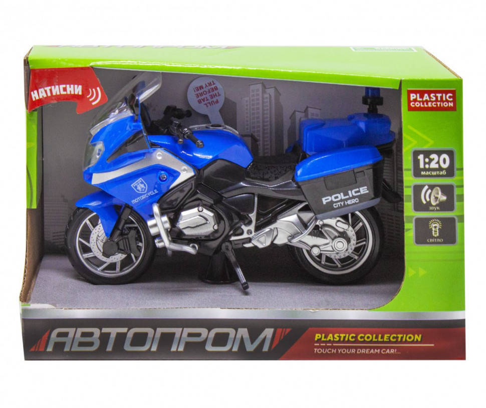 

Игрушечный мотоцикл "АВТОПРОМ" 7962 со звуковыми эффектами (Синий)