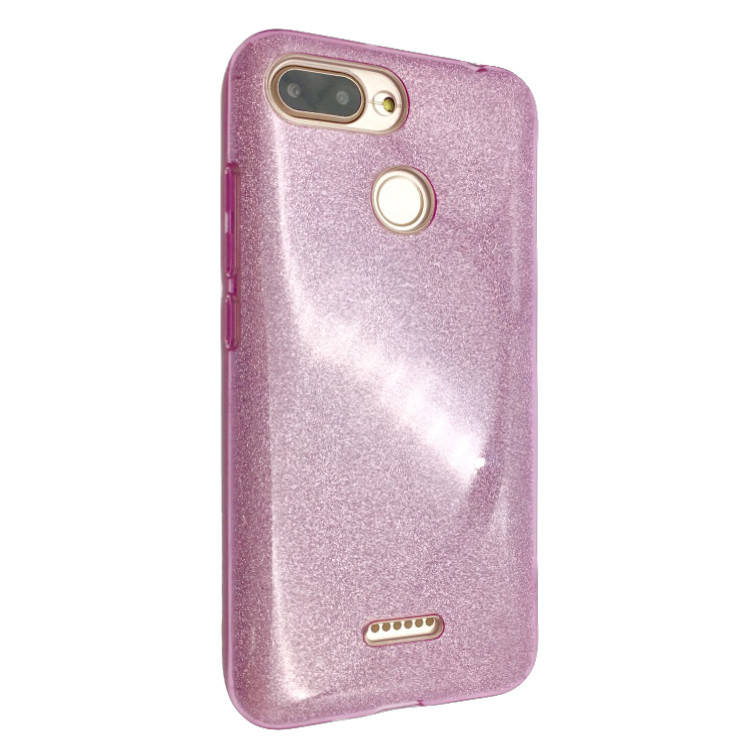 

Чехол-накладка DK Silicone Glitter Heaven Rain для Xiaomi Redmi 6 (pink light), Розовый