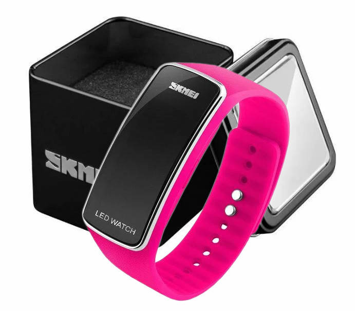 

Женские цифровые спортивные часы Skmei 1119 со светодиодным дисплеем розовые