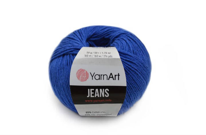 

YarnArt Jeans, ультрамарин №47, Синий