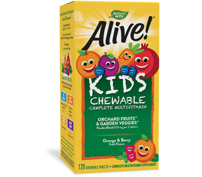 

Детский жевательный мультивитамин, Nature's Way, Alive! 120 жевательных таблеток