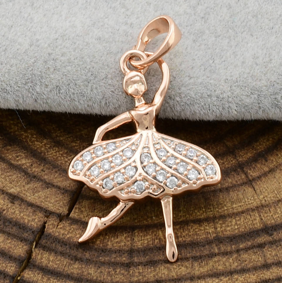 

Кулон Бриллиантовое танго для цепочки до 3 мм 81029 размер 30х18 мм белые фианиты вес 1.8 г позолота РО