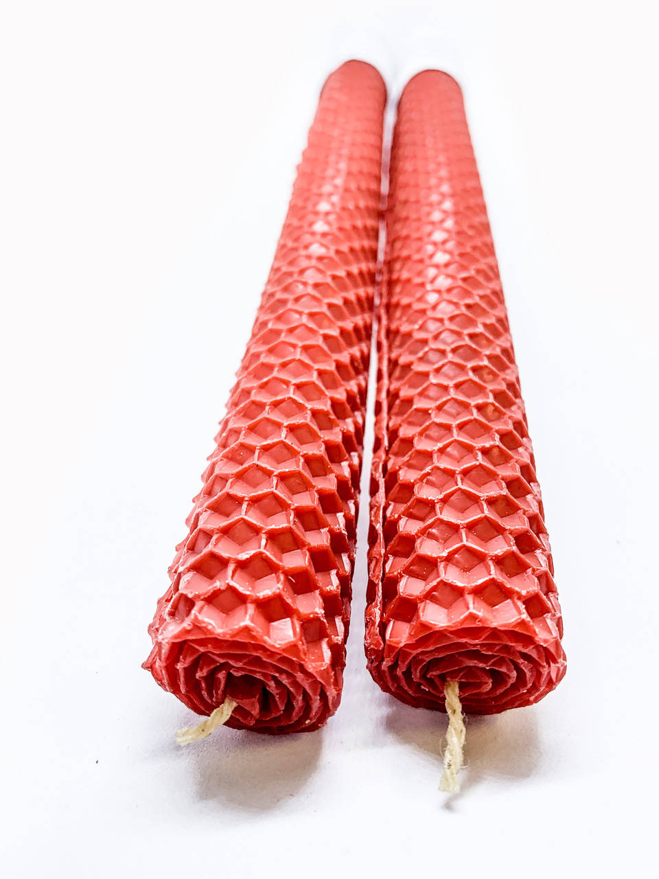 

Свеча из натуральной красной вощины "Чистота любви" комплект 2 шт., свечи ручной работы для ритуала любви, Алый