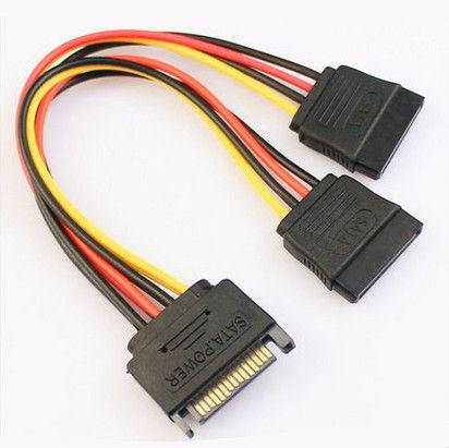 

Кабель SATA 15pin (m) to 2xSATA 15pin(f)