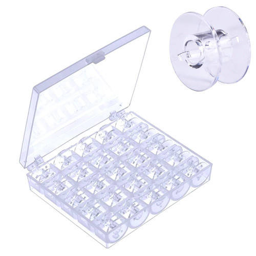 

25x Шпулька универсальная для швейной машины, катушка пластиковая в кейсе