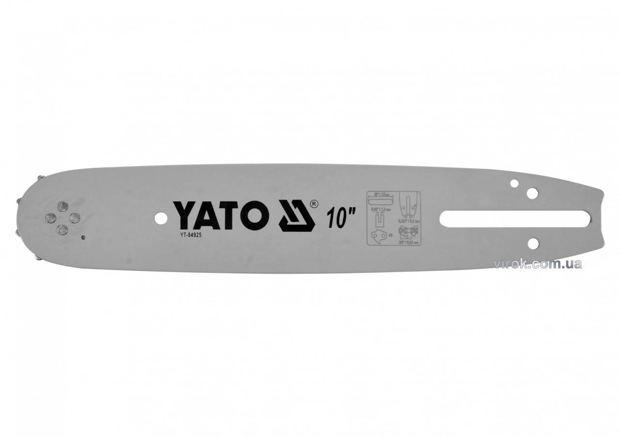 

Шина направляюча ланцюгової пили YATO l= 10"/ 25 см (40 ланок) для ланцюгів YT-84948, YT-84960 YT-84925