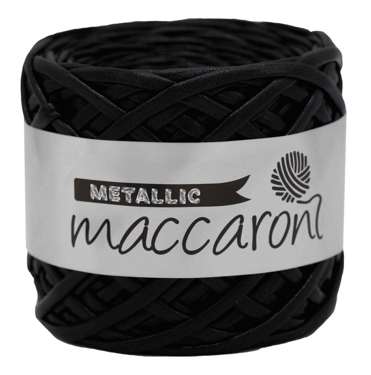 

Пряжа под кожу Metallic Maccaroni,черный
