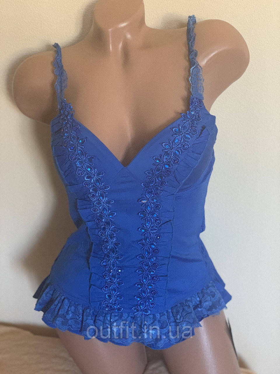 

Майка молодежная женская корсетного типа на бретельках