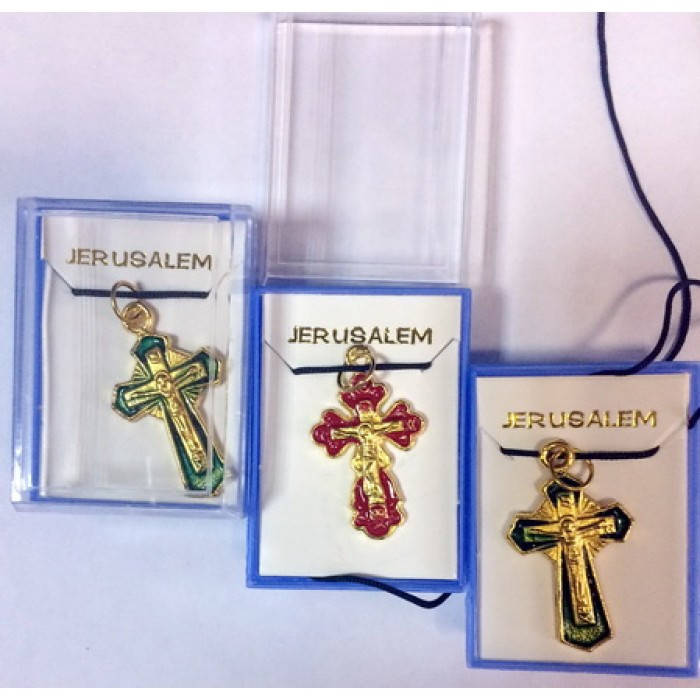 

Крест с эмалью нательный в подарочной