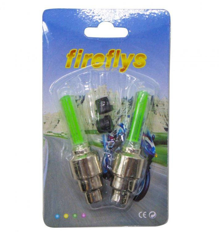 

Светодиодные светящиеся led колпачки на ниппель колеса велосипеда авто мото комплект 2 колпачка зеленый М 314