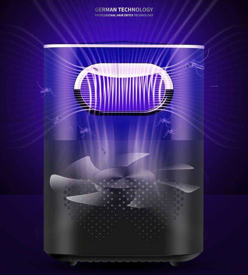 

Лампа-ловушка для комаров Mosquito Killer Lamp, уничтожитель насекомых, USB Черный