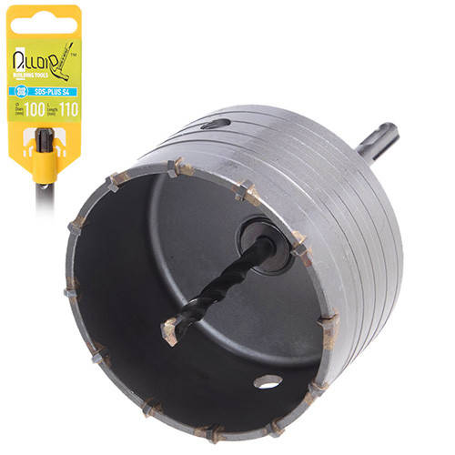 

Alloid. Сверло корончатое по бетону 100мм с SDS Plus адаптером 110мм (HC-100110)