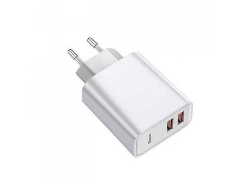

Блок питания Baseus PPS Quick Charger 3.0 2 USB 30W CCFS-E02, Белый