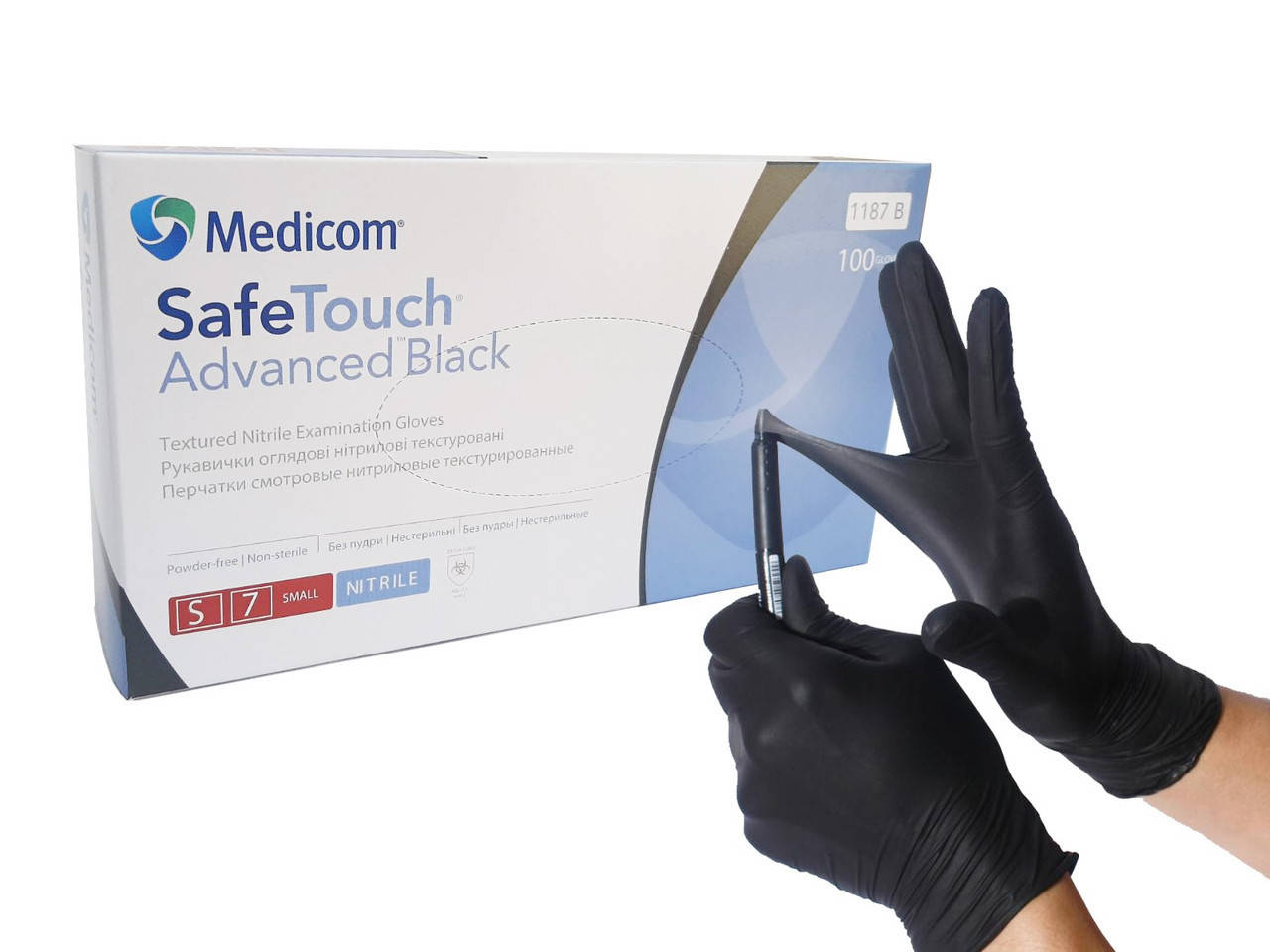 

Нитриловые перчатки Medicom SafeTouch Black, размер , черные 5,0 гр, 100 шт, Черный