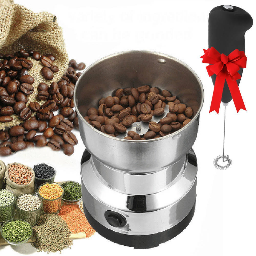 

Роторная электрическая мельница-кофемолка Nima NM-8300 из нержавеющей стали + ПОДАРОК Капучинатор!