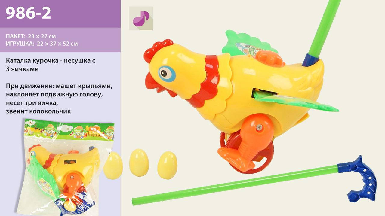 

Каталочка "Курочка-несушка" на палочке, 986-2