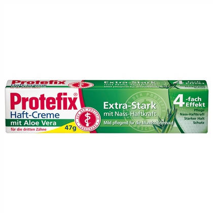 

Protefix Haft-Creme Extra Stark mit Aloe Vera - Крем-клей для фиксации зубных протезов с Алоэ Вера