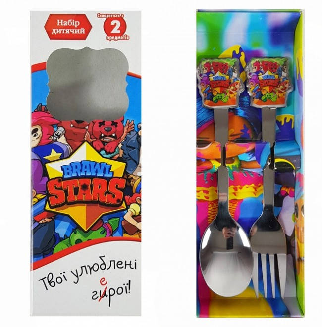 

Набор детских столовых приборов Брау старс вилка и ложка (2131)