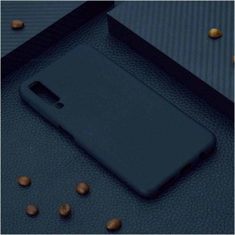 

Матовый чехол OneShot Samsung Galaxy A7 2018 A750 (силиконовая накладка) (Самсунг А7 18 А750), Черный