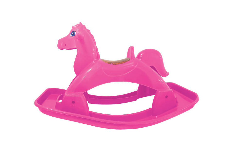 

Лошадка-качалка музыкальная Doloni Toys 05550/5 Малиновая Star, Малиновый
