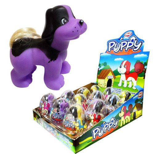 

Яйцо пластиковое Собачка Puppy с игрушкой и драже